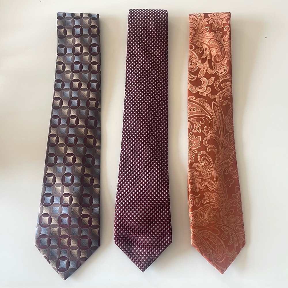 Set of 3 Premium Stafford Men’s Silk Ties